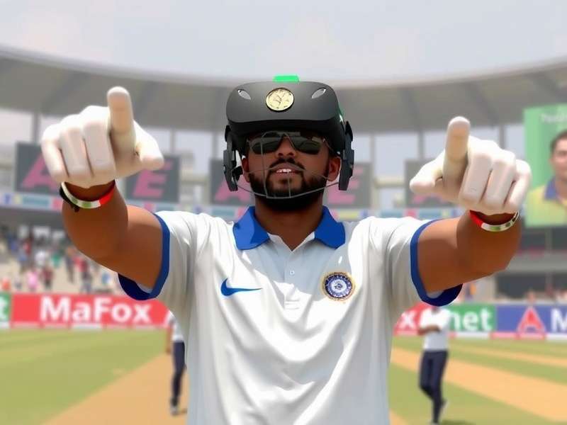 Young Indians enjoying Bharat VR Cricket Battle Indian Cricket Fans Playing VR